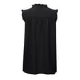 thumbnail image 6 of Babysbule Womens Tank Tops Clearance Fashion Woman Causal Turtleneck Solid Blouse Sleeveless T-Shirt Summer Button Tops, 6 of 8