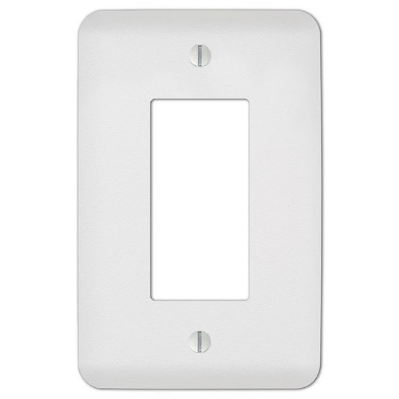 Westek 635RW Capric Wall Plate, White Paintable Steel, 1 Rocker - Quantity 4