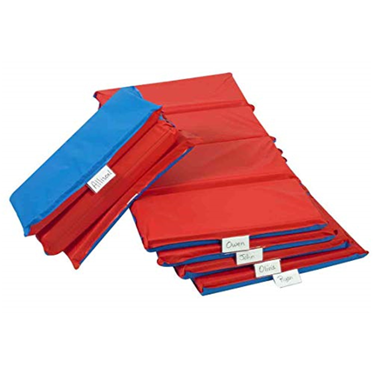Childrens Factory 2 Thick Infection Control Folding Mat Red/Blue 4-Sections 