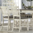 thumbnail image 2 of Antique White Counter Height Dining Set with Storage, 7-Piece Table and 6 Upholstered Chairs, 2 of 10
