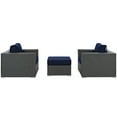 thumbnail image 6 of Modway Sojourn 3 Piece Outdoor Patio Sunbrella Sectional Set, Multiple Colors, 6 of 6