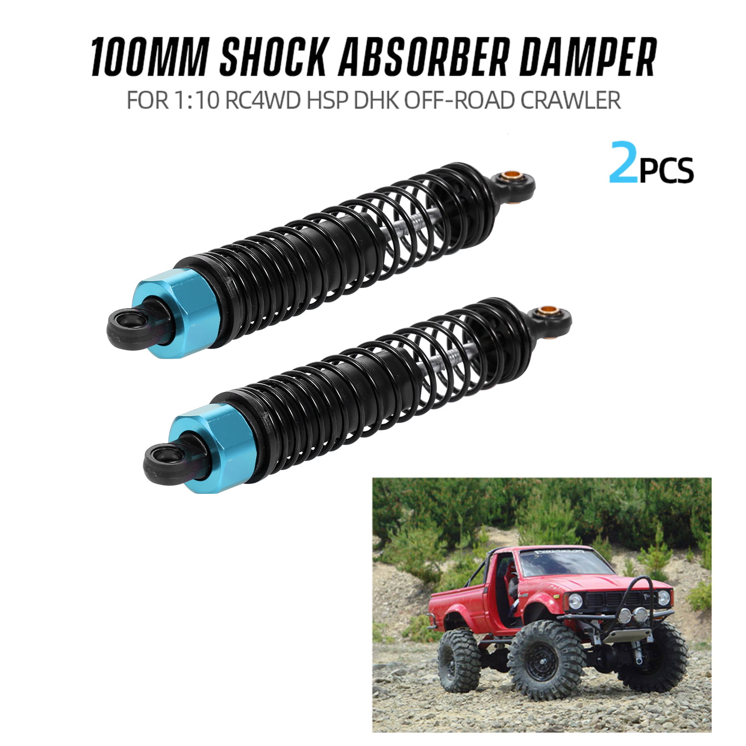 Details about   2pcs 1/10 Rc Car 100mm Shock Absorber For Axial Hpi Traxxas Losi Associated