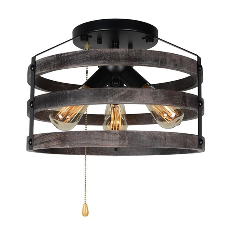 Flush Mount Ceiling Fixture With Pull Chain Shelly Lighting