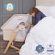 thumbnail image 2 of Evolur Stellar Moisés y cama junto a la cama, fácil de plegar y transportar, ligero y portátil, altura ajustable, colchón incluido, color beige, 2 of 5