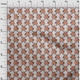 thumbnail image 3 of oneOone Cotton Cambric Tawny Brown Fabric Geometric Sewing Material Print Fabric By The Yard 56 Inch Wide, 3 of 5