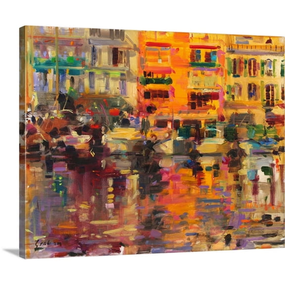 Great BIG Canvas | "Riviera Summer" Canvas Wall Art - 20x16