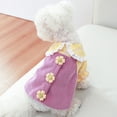 thumbnail image 3 of Pet Princess Dress - Lapel Collar Ruffle Sleeve - Pet Cat Dog Two-legged Plaid Dress - Clothes - Pet Supplies, 3 of 8