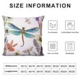 thumbnail image 5 of Creowell  Lavender Purple Flower Reversible Print Pillow Cover,Dragonfly Wildlife Animal Decorative Cushion Cover,Natural Theme Couch Pillow Cover for Bed or Sofa,Single Pack, 5 of 5