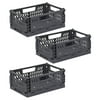 EZDO Small Collapsible Storage Crates 3 Pack
