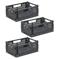 3-Pack EZDO Small Collapsible Storage Crates