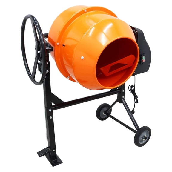 105L Cement Concrete Mortar Mixer Steel Drum Electric Commercial Construction Site Industial 110V