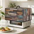 thumbnail image 2 of TSOVTHRID Vintage Wood Grain Print Microwave Oven Cover, Dustproof Air Fryer Toaster Protector Electrical Appliance Cover for Kitchen Countertop, 18.25"W x 14.5"D x 11"H, S, 2 of 7