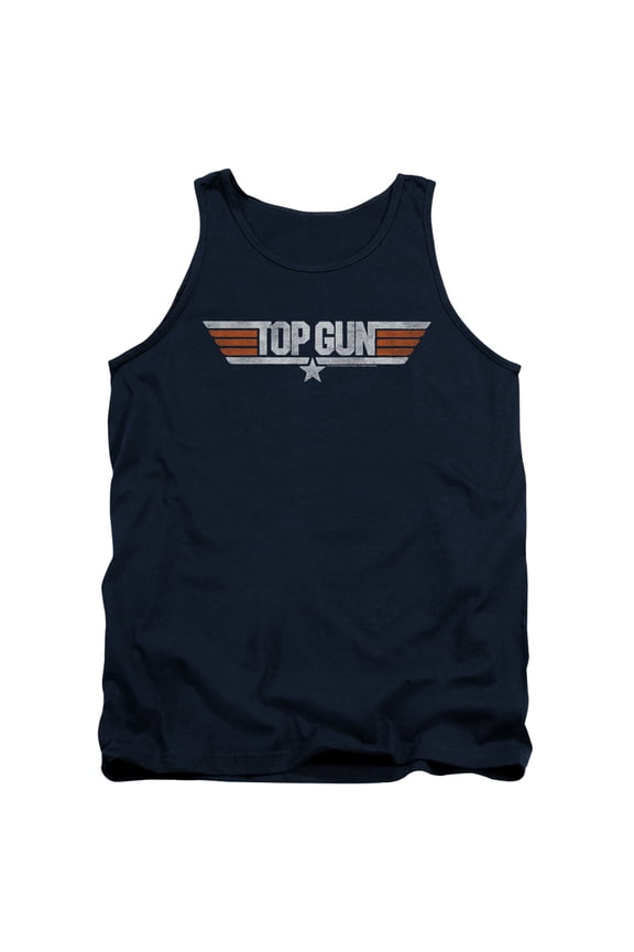 Top Gun Distressed Logo Mens Tank Top Shirt