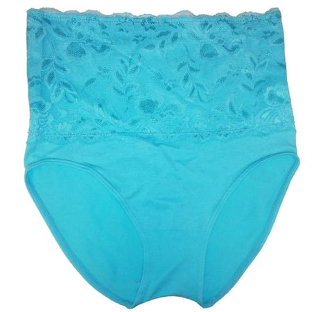 Rhonda Shear Women Seamless Brief Panty W Lace Overlay