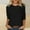 Black, variant on Womens Tops Long Sleeve Women's Fashion Solid Loose T-shirt Mid-length 3/4 Sleeves Blouse Round Neck Casual Tops