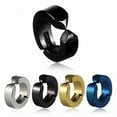 thumbnail image 2 of Colorful Stainless Steel Non Piercing Magnet Earrings Charm Hoop Earrings Set, 2 of 9