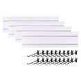 thumbnail image 2 of JINMLBO 4 Pieces Slatwall Panel, Garage Wall Mounted PVC Slat Wall Rack, Interlocking Craft Storage Organization PVC Slat with 20 Hooks(White,15.5x60cm), 2 of 4