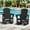 Black, variant on SERWALL Outdoor Glider Chair, HDPE Wood-Like Patio Glider Rocker All-Weather Porch Glider Black