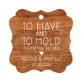 thumbnail image 1 of Darling Souvenir Custom Bonbonniere Gift Tags To Have and To Hold In Case You Get Cold Wedding Party Favor Hang Tags-Rustic Wood-50 Tags, 1 of 1