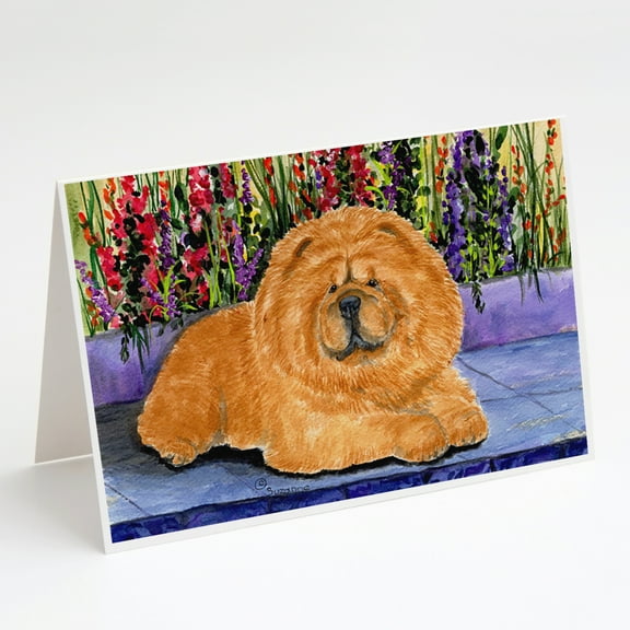 Caroline's Treasures Chow Chow Greeting Cards with Envelopes, 5" x 7" (8 Count)