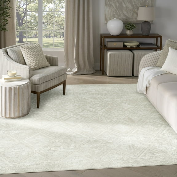 Nourison Dekor 7'10" x 9'10" Beige Modern Indoor Rug