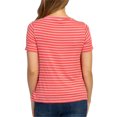 thumbnail image 5 of Ohufall Women's Maternity Tee Tops Fashion Casual Stripe Printed Round Neck Nursing T-shirts Summer Comfy Loose Short Sleeve Pregnancy Clothes for Women, 5 of 9