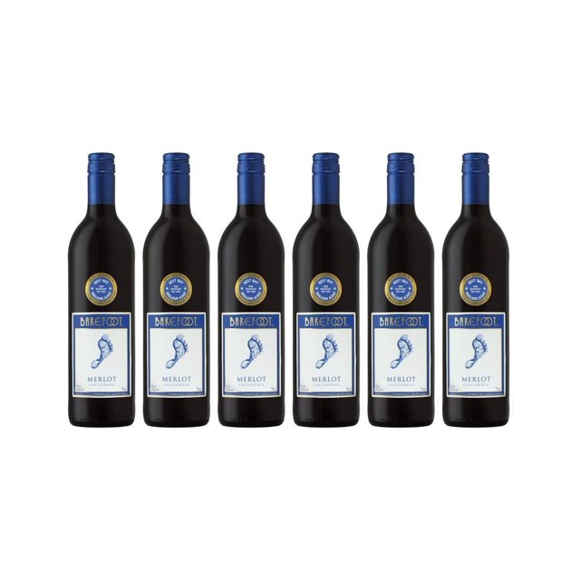 Pack de 6 Vino Tinto Barefoot Merlot 750 ml