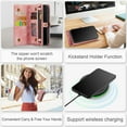 thumbnail image 6 of For Apple iPhone 11 Wallet Case,Multi-Functional Retro Leather Purse Flip Cover Zipper Wallet Case with Removable Card Slots Pocket & Detachable Wrist Strap Magnetic Phone Case, Pink, 6 of 9