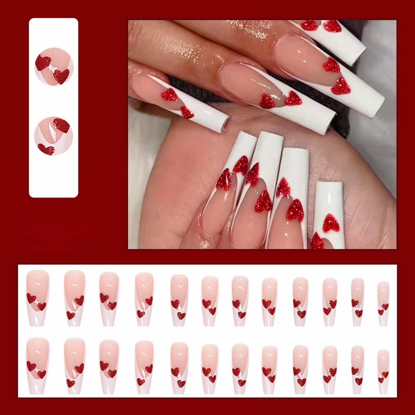 on Toe Nails Coffin Long Ballerina Coffin Nails Stick on Acrylic Nails for Kids Nail Form Stickers Coffin Little Girls Nails Clear Finger Nail Tips Long Acrylic for Nails on Nails
