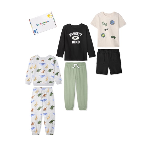 Garanimals Baby & Toddler Boy 6-Piece Kid Pack Outfit Set, Sizes 0-6T