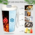 thumbnail image 6 of FORHVIPS Travel Coffee Mug 13 oz,Insulated Coffee Cups with Flip Lid and Lanyard,Stainless Steel Coffee Mugs Spill Proof,Double Wall Vacuum Tumblers,Reusable To Go Mug for Hot/Ice Coffee Tea, 6 of 6