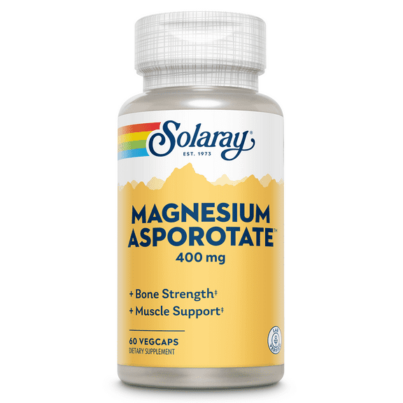 Solaray Magnesium Asporotate 400 mg | Aspartate, Orotate & Citrate Complex | Healthy Heart, Muscle, Nerve & Circulatory Function Support | 200 VegCaps