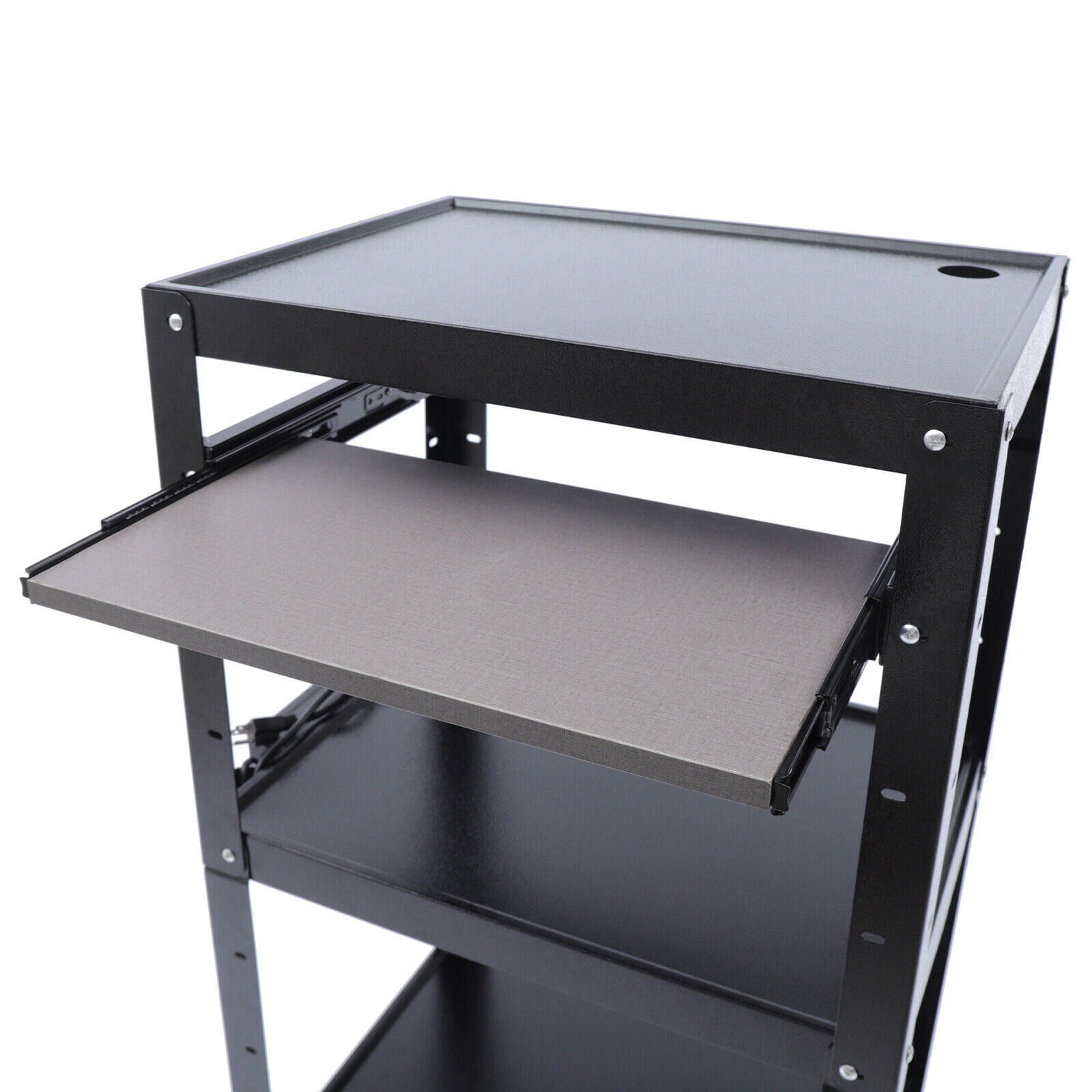 DENEST AV Cart Height Adjustable Free Standing Rolling Standing Desk Home Office Desk