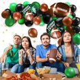 thumbnail image 2 of QYCX 99 Pcs Rugby Balloon Garland Rugby Party Decorations Black Green Brown Balloon Garland Football Balloon Black Green Brown Balloons for Sports Touchdown Football Rugby Birthday Decorations, 2 of 5