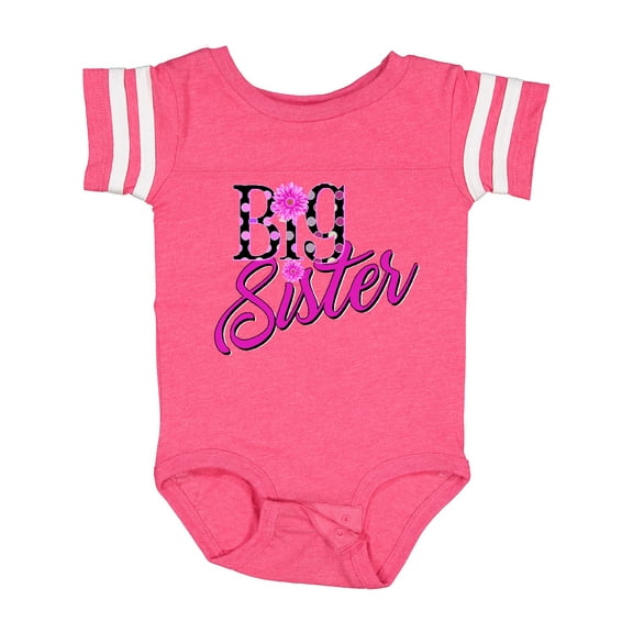 Inktastic Big Sister with Polka Dots Girls Baby Bodysuit