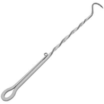Worgeous Food Flipper Meat Hook Bbq Turner Hooks Stainless Steel 1Set 9.8x1.4x1.2In
