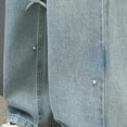 thumbnail image 5 of GiLiling Girls Aesthetic Baggy Cargo Jeans High Waist Wide Leg Loose Fit Denim Pants Elastic Waist Y2K Vintage (Blue, ) (Blue, 9-10 Years), 5 of 7