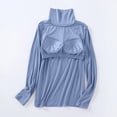 thumbnail image 5 of SXCXLSA Women's Long Sleeve Turtleneck Tank Tops with Built in Bras Slim Fit Padded Undershirt Lightweight Casual Layering T-Shirt Seamless Winter Warm Base Layer No Wire Bra Top, 5 of 6