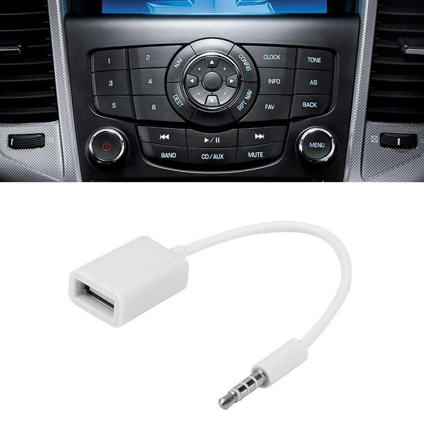 Conector auxiliar de audio macho de 3,5 mm a USB 2.0 Tipo A Cable convertidor hembra OTG