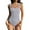 Grey, variant on Women's Bodysuits Sexy Ribbed Strappy Square Neck Sleeveless Tank Tops Bodysuits Overall Gasket Sweat Overalls Suits Dressy for Women Summer Woman Sexy Romper Jumpsuit Overall Woman Sweet Heart