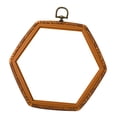 thumbnail image 4 of Tnarru Embroidery Cross Hoop Embroidered Stretch Tool Hexagon Decoration Cross Stitch Hoop Embroidery Frame for Art Craft Needlework 18.5x21cm, 4 of 8