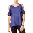 thumbnail image 1 of Sanctuary Clothing - Camiseta básica con hombros descubiertos para mujer, azul, grande Sanctuary Clothing  Camiseta básica, 1 of 1