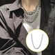 thumbnail image 4 of Jumpingount Collar Brillo Moda Cadena simple Exquisito Ocio Elegante Largo Seis lados Colgante Regalos de Navidad Caballero Ropa, zapatos y accesorios Miscelánea Color Acero sesenta, 4 of 6