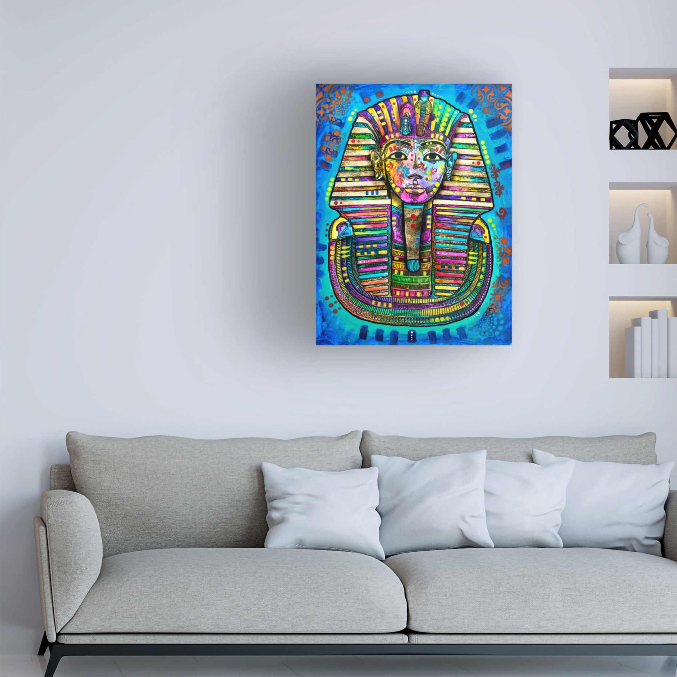 Canvas Wall Art - Dean Russo 'Tutankhamun' Wall Art for Living Room, Bedroom, or Office Décor by Trademark Fine Art - 24 x 32 Inches