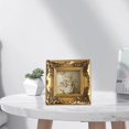 thumbnail image 4 of Resin 4x4 Photo Frame Desktop and hanging Retro Photo Frame Wall square Ornate Desktop Tabletop Vintage Style for Home Bedroom Decor, 4 of 9