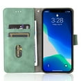 thumbnail image 2 of Case for iPhone 14 Pro Wallet Case with Card Slots Holder Magnetic Clasp Cover, Luxury PU Leather Skin-Friendly Wrist Strap Handbag Kickstand Soft Silicone Shockproof Protective Case,Green, 2 of 7