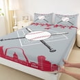 thumbnail image 4 of Erosebridal Baseball Gaming Boys Full Size Sheets, Sport Bed Sheets, 4-Piece, 4 of 5