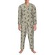 thumbnail image 3 of Fotbe Bees And Chamomile Pijama de Hombre con Estampado de Manga Larga, Conjunto de 2 Piezas, Ropa de Dormir Suave y Cómoda con Bolsillos-XX-Large, 3 of 7