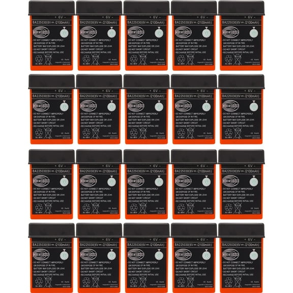 20 Pcs 6V 2100mAh BA225030 Ni-Mh Rechargeable Battery HBC Radiomatic Battery BA225030 for HBC Crane Remote Control Pump Truck Battery