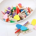 thumbnail image 5 of F Heart Love Wooden Clothes Photo Paper Peg Pin Mini Clothespin Postcard Clips Home We y8671, 5 of 6